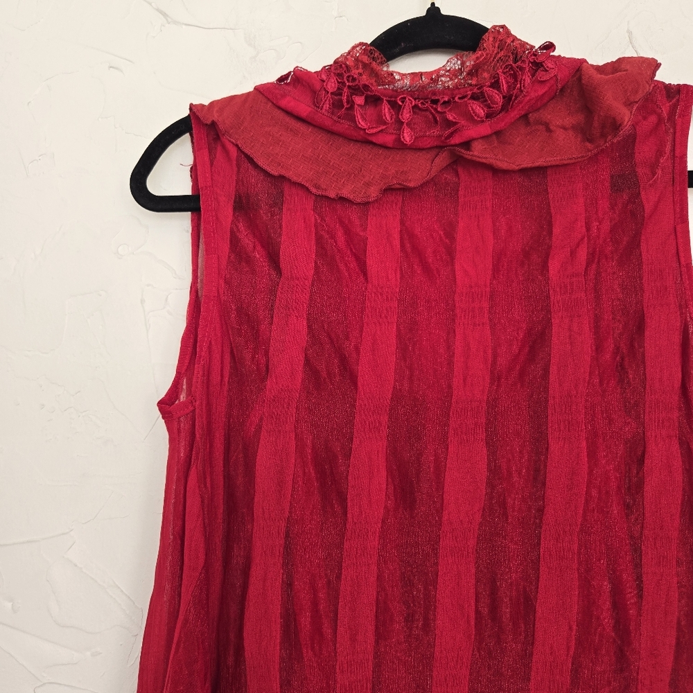 Pretty Angel Lacy Ruffle Whimsy Layered Top, S - Picture 8 of 12
